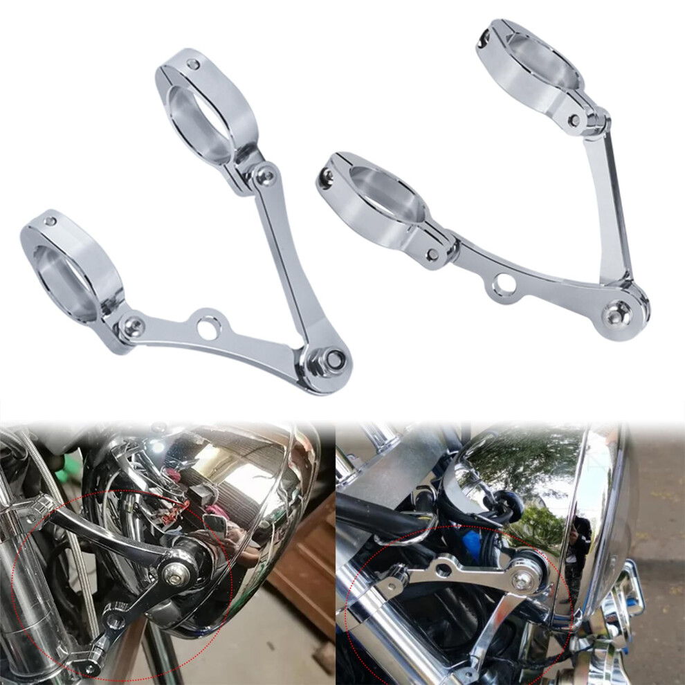 Motorcycle Headlight Bracket Cnc Aluminum 39Mm41mm Fork Mount For Cafe Racer Chopper Bobber Universal 9070919789342