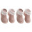 2Paires Bébé Antidérapantes Coton Rose, 2