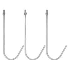 3Pcs Poultry Handling Leg Hooks Silver Stainless Steel Farm Tool Set