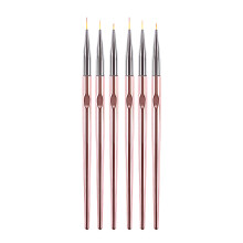 6Ensembles Nail Art Rose Professionnels Pour