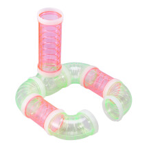 2Pièces Tube De Jeu Transparent Pour Hamster Petits Animaux Colorés