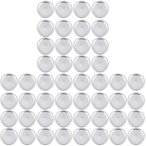 72 Pcs Can Lids Covers Jar Lids Caps Can Cover Discs (Silver) 1