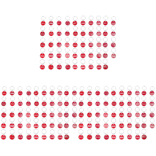 150Pièces Étiquettes Numériques Métal - Pour 1