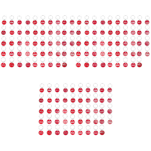 150Pièces Étiquettes Numériques Métal - Pour 2