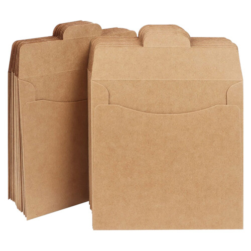 100Pièces Sacs Kraft Réutilisables Solides