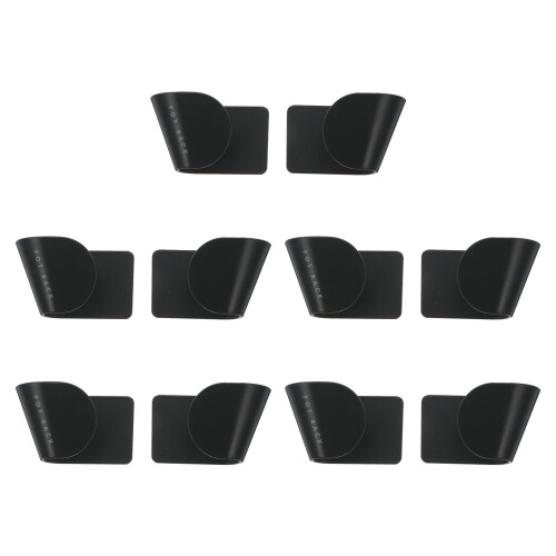 Set Of 2 Lid Rack Wall-Mounted Kitchen Shelf Adhesive Hook Stand