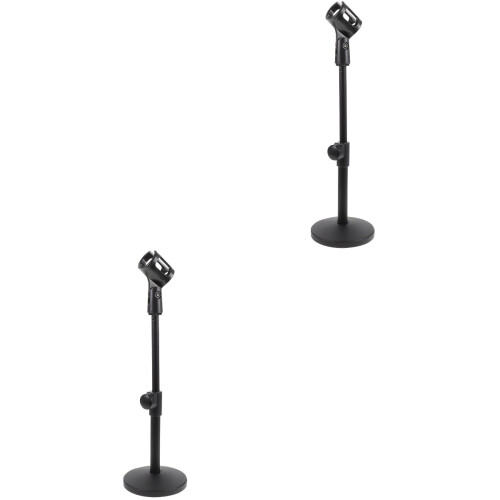 2 Pcs Microphone Arm Stand Desk Tabletop Tripod With Clip Wireless 2