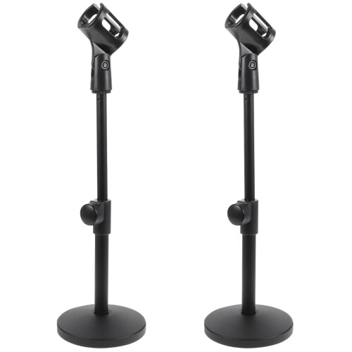 2 Pcs Microphone Arm Stand Desk Tabletop Tripod With Clip Wireless 1
