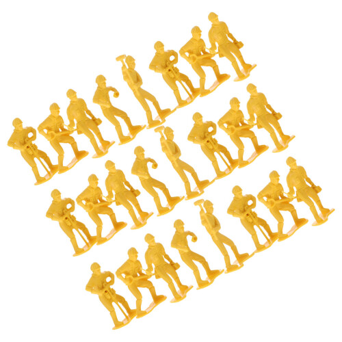 225Pcs Kid Toy Model Kit Yellow Plastic Engineering Workers Figurines 2
