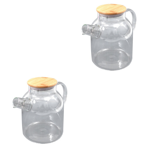 2 Count Filter Juice Pot Glass Kettle For Home Cold Water Container 2