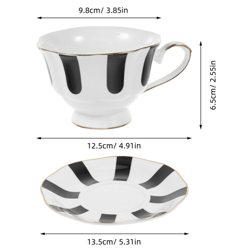 5Sets Teetassen Schwarze Keramik Traditions-Teegebäck 1