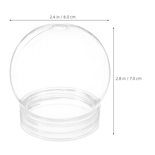 24Pcs High Transparency DIY Water Globes Plastic Snow Globe Making Set 1