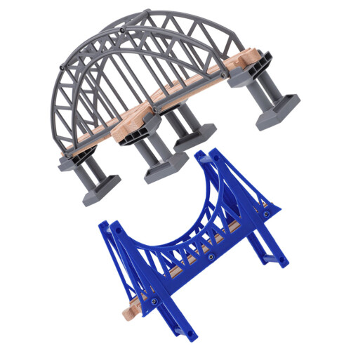6 Pcs Train Track Replacement Bridge Model Simulation DIY Accessory 2