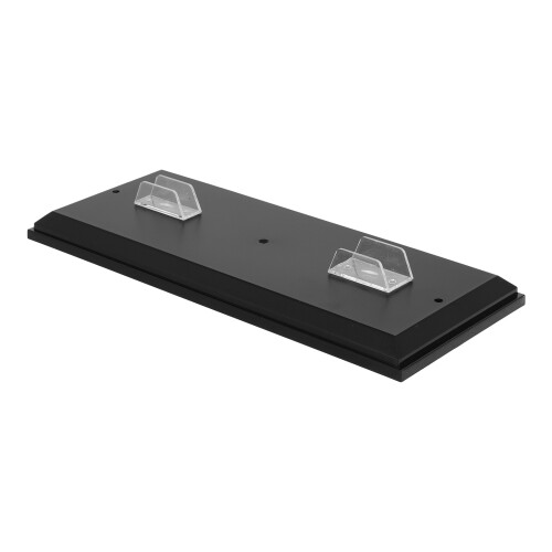 2Pcs Black Plastic Model Motorcycle Display Stand Flat Base 1:12 Scale 1