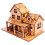 3Pcs Diy Assembling House Wooden Model Educational Toy Craft Decor 1