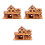 3Pcs Diy Assembling House Wooden Model Educational Toy Craft Decor 4