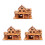 3Pcs Diy Assembling House Wooden Model Educational Toy Craft Decor 8