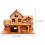 3Pcs Diy Assembling House Wooden Model Educational Toy Craft Decor 3