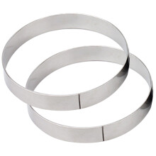 4Pcs Metal Pizza Saucing Rings Wear-Resistant Round Cake Molds Silver