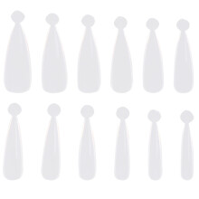 3Pcs White Fake Nails Premium Durable Nail Tips for Unique Nail Art