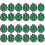 24 Pcs Fire Shaped Silicone Tennis Racket Shock Absorber 7