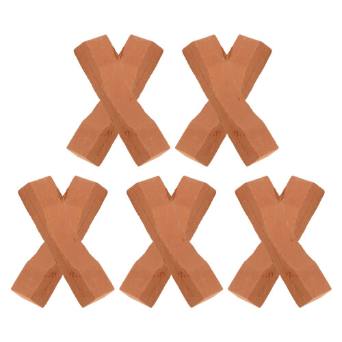 40Pcs DIY Miniature Brick Models Dark Red Pottery Clay Decor 1