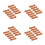 40Pcs DIY Mini Bricks Pottery Clay Dark Red for Micro Garden Decor 8