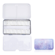 2Pcs Diy Watercolor Pigment Box For Painting And Color Mixing