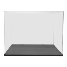 Black Acrylic Football Display Case Dustproof Storage Box