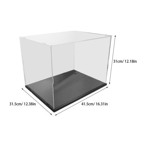Black Acrylic Football Display Case Dustproof Storage Box 1
