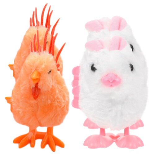 20 Pcs Wind-Up Plush Animal Clockwork Walking Toys 1