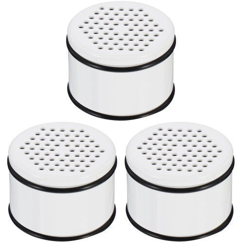 3Pcs Shower Replacement Filter White Plastic Easy Install for Home Use 2