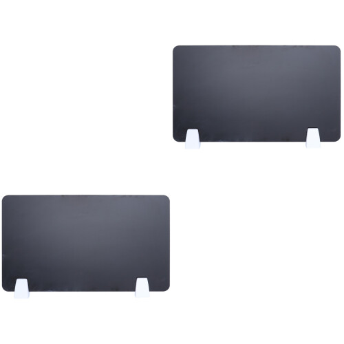 2 Pcs Acrylic Desktop Partition Screen For Office School Use Black 2