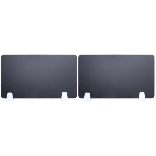 2 Pcs Acrylic Desktop Partition Screen For Office School Use Black 1