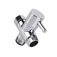2Pcs Copper Three-Way Shower Angle Diverter Gadget for Home Bathroom
