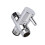 2Pcs Copper Three-Way Shower Angle Diverter Gadget for Home Bathroom 1