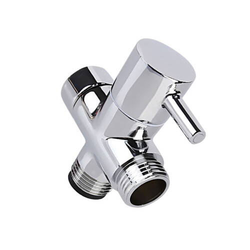 2Pcs Copper Three-Way Shower Angle Diverter Gadget for Home Bathroom