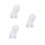 3Pcs White Shower Room Suction Cup Holder Wall Mount Bracket 5