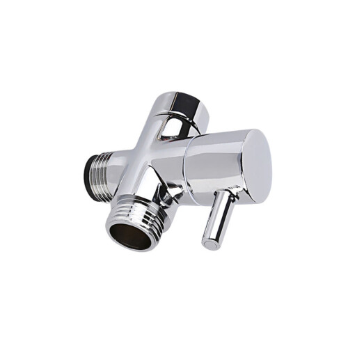 2Pcs Copper Three-Way Shower Angle Diverter Gadget for Home Bathroom 2