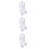 3Pcs White Shower Room Suction Cup Holder Wall Mount Bracket 7