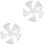 2pcs 14 Floor Fan Leaf Fan White Plastic Mute 7