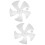 2pcs 14 Floor Fan Leaf Fan White Plastic Mute 11