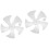 2pcs 14 Floor Fan Leaf Fan White Plastic Mute 8