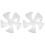 2pcs 14 Floor Fan Leaf Fan White Plastic Mute 6