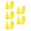 15Pcs Yellow Plastic Claw Machine Claw Replacement for Kids and Adults 7