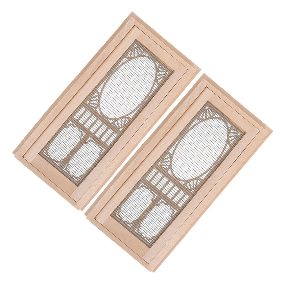Photos - Doll Accessories 4 Pcs Fairy Door For Wall: Miniature Wooden Doors For Dollhouse 1:12
