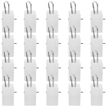 100Pcs White Hanging Clips with Hooks Plastic Curtain Clips for Drapes