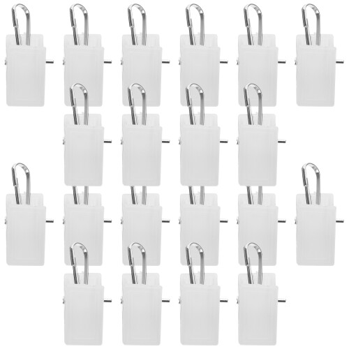 100Pcs White Hanging Clips with Hooks Plastic Curtain Clips for Drapes 1
