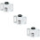3Pcs Wall Toothbrush Holders Toothpaste Squeezer White Storage Shelf 11