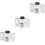 3Pcs Wall Toothbrush Holders Toothpaste Squeezer White Storage Shelf 7
